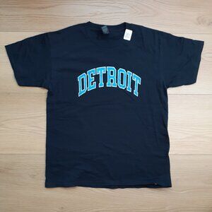 Detroit Logo - New Youth Large Black T-Shirt